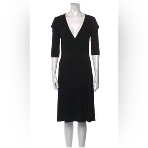 Elegant Black V-Neck Dress